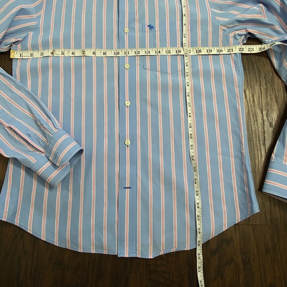 Abercrombie & Fitch Blue Muscle Dress Shirt Large - Picture 9 of 10